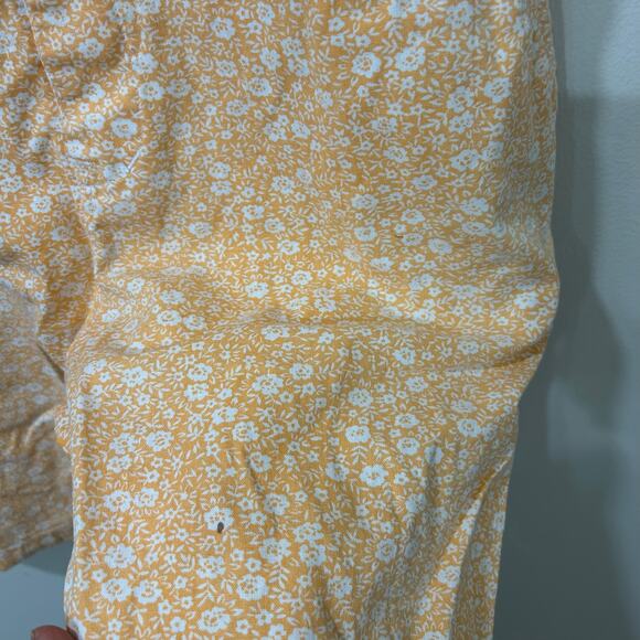 Choices from Gitano Vtg Womens Sz Large Orange & White Floral Overalls Y2K - Picture 5 of 7